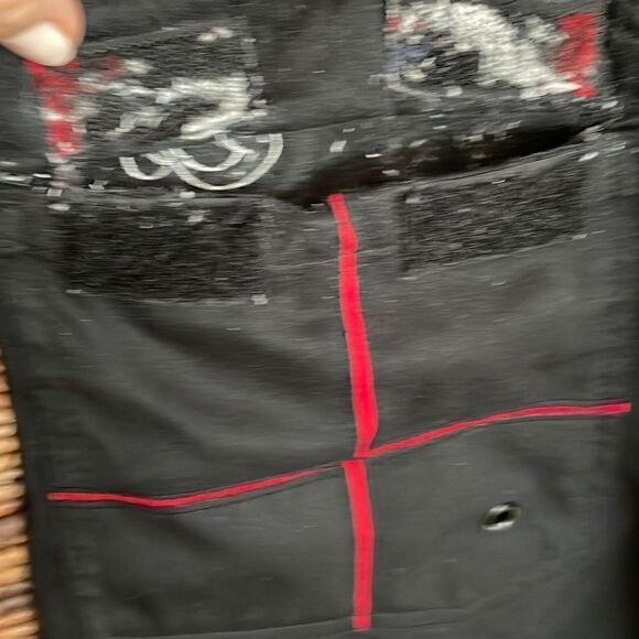 O’Neill Shorts Black Red Square Block Design 36W - Picture 6 of 10